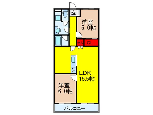 昌永ハイツの物件間取画像